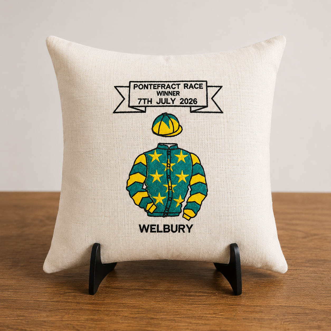 Embrodered Silks Winners Cushions