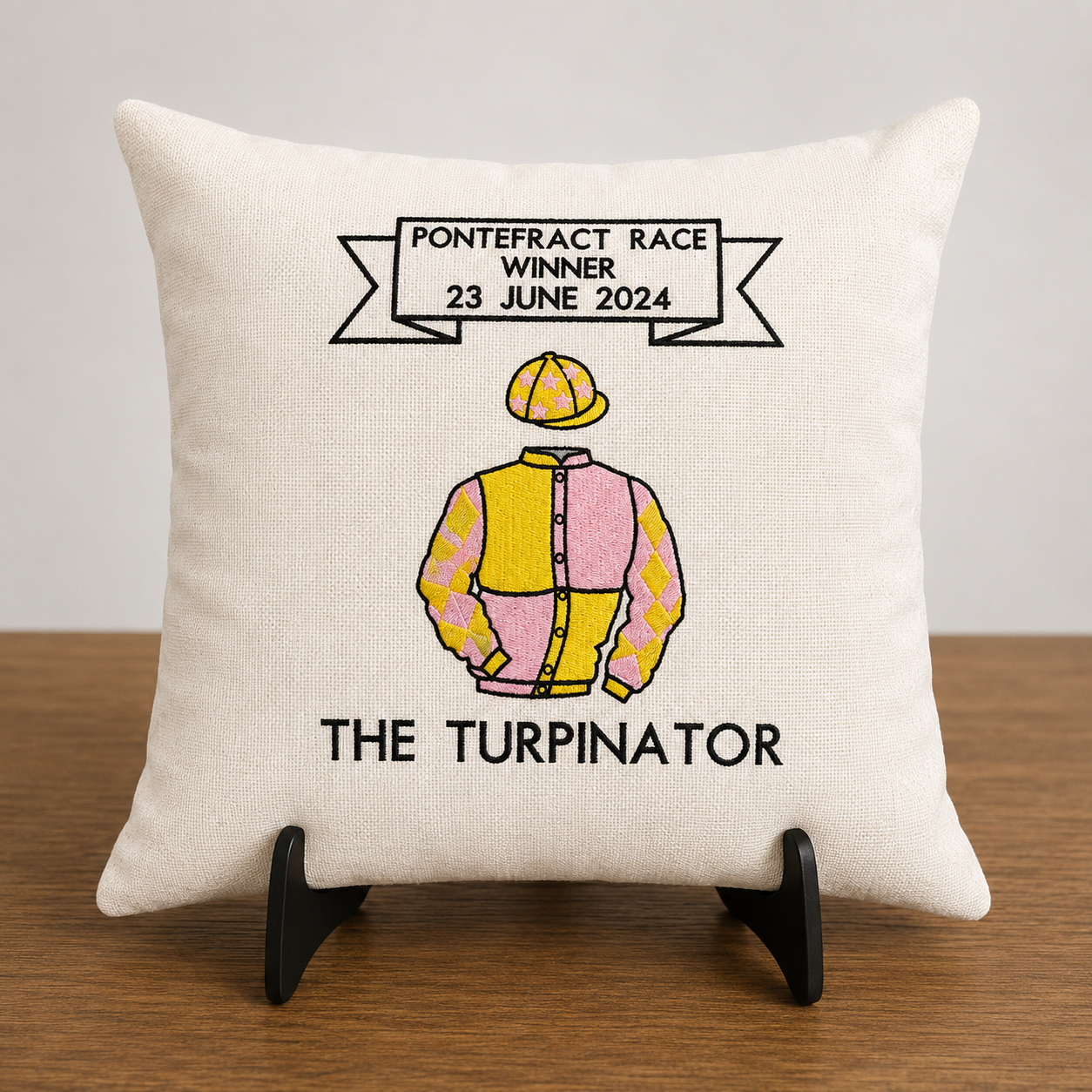 Embrodered Silks Winners Cushions