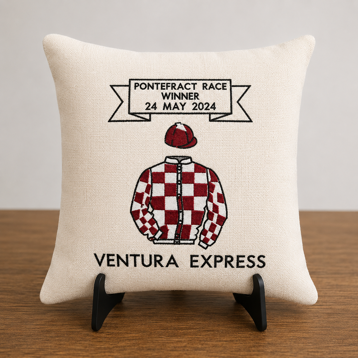 Embrodered Silks Winners Cushions