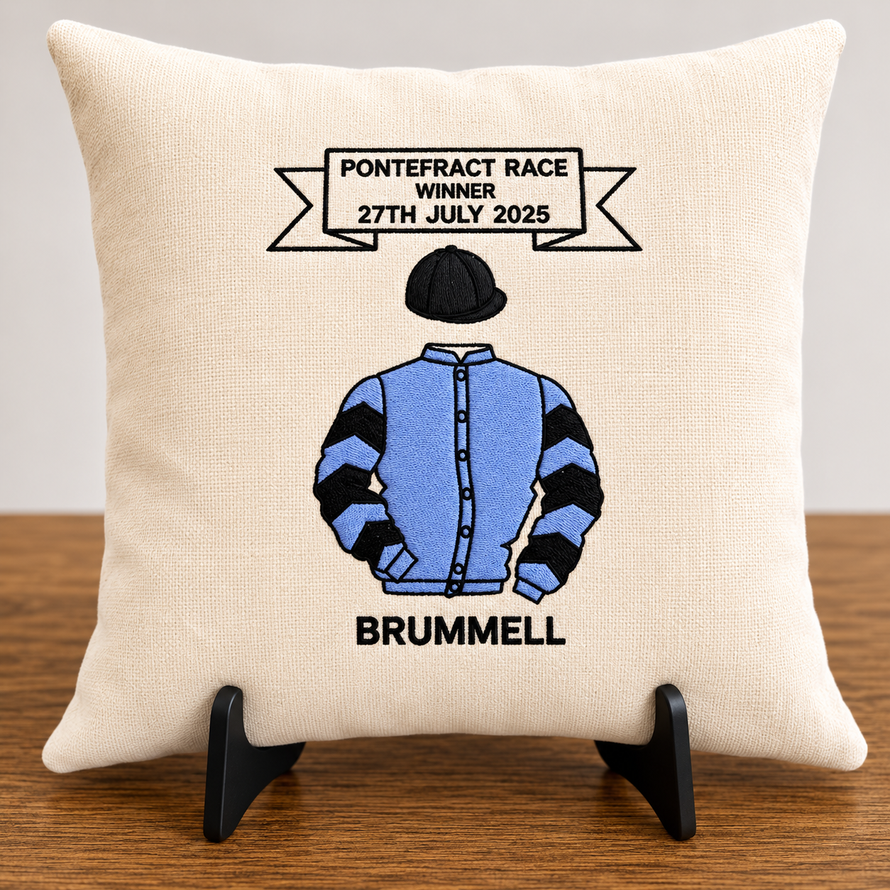 Embrodered Silks Winners Cushions