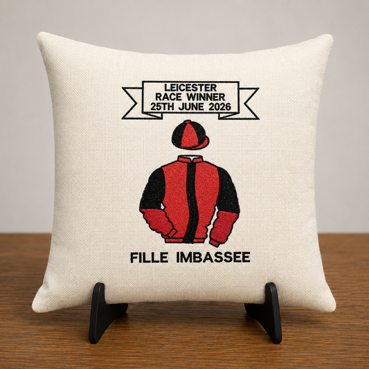 Embrodered Silks Winners Cushions